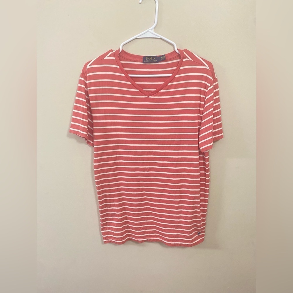 Polo by Ralph Lauren Red and White Short Sleeve Tee